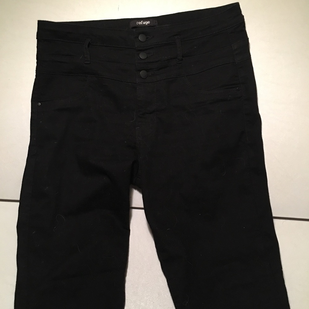 Refuge high waist black skinny jeans